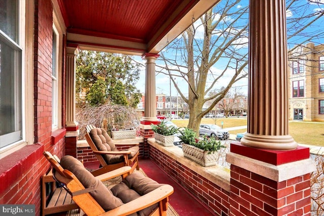 view of patio / terrace featuring a porch