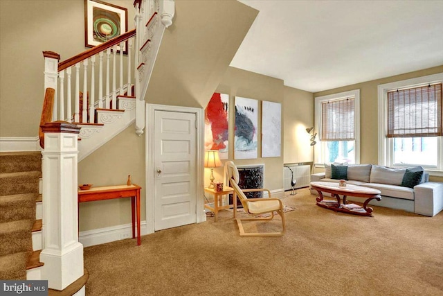 view of carpeted living room