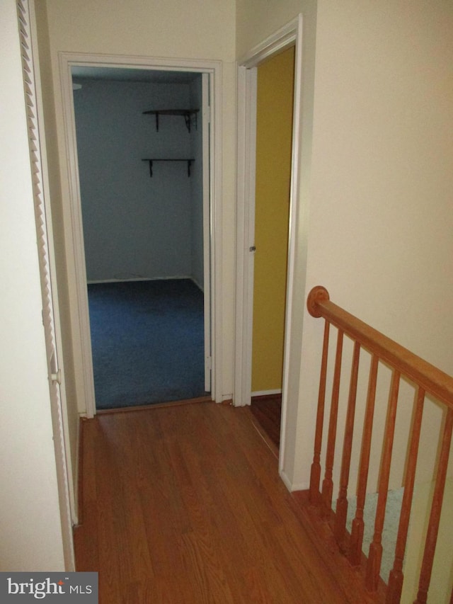 corridor featuring hardwood / wood-style floors