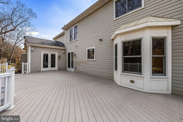 deck with french doors