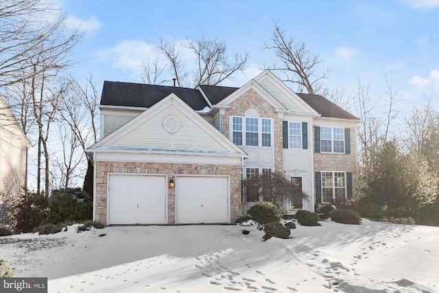 view of front of house featuring a garage