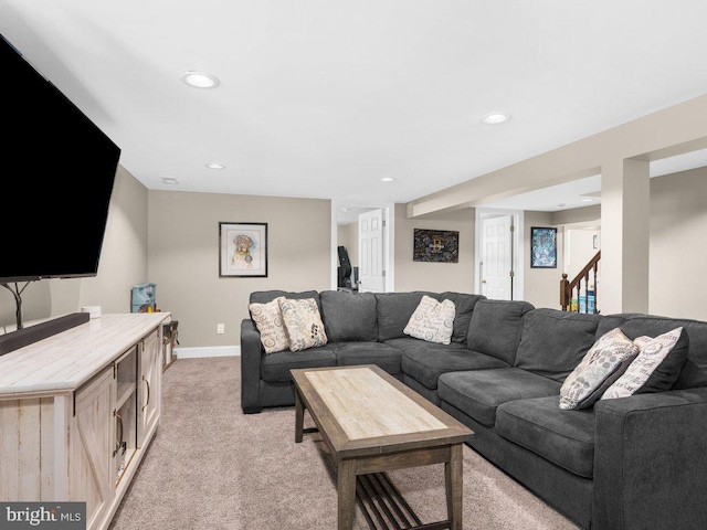 view of carpeted living room