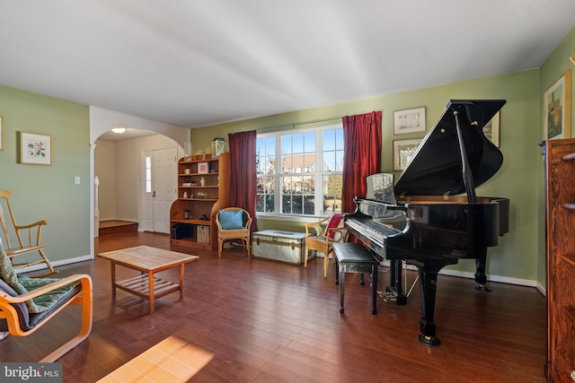 misc room featuring dark hardwood / wood-style flooring