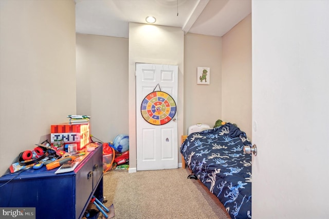 bedroom featuring carpet flooring