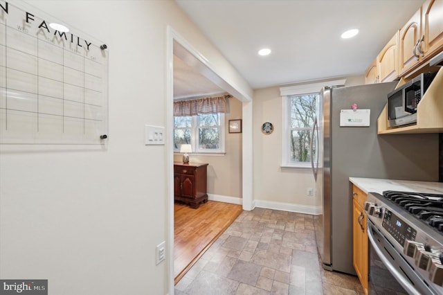 kitchen with stainless steel appliances