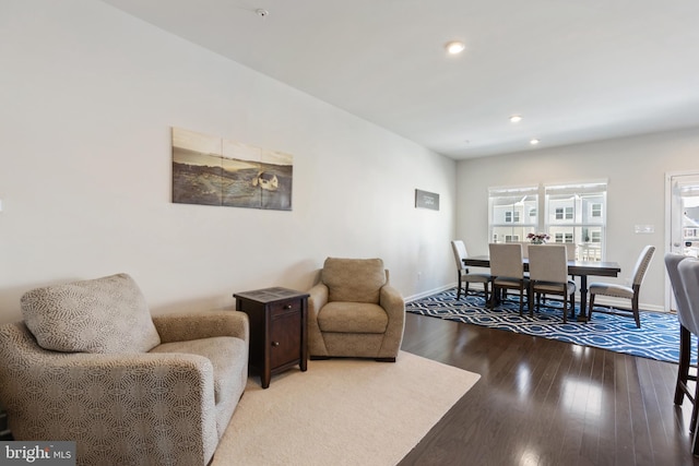 living room featuring hardwood / wood-style floors