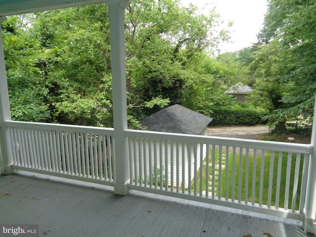 exterior space featuring a deck