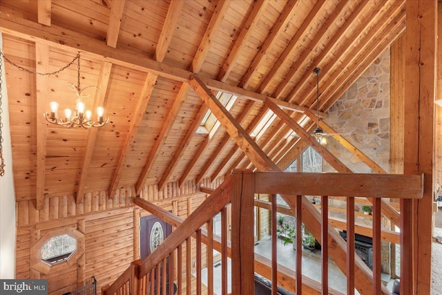 room details with wood ceiling and beam ceiling