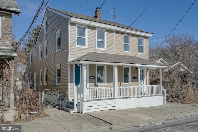 view of front of house featuring covered porch