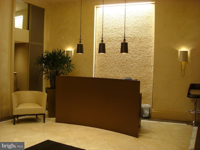 view of reception area