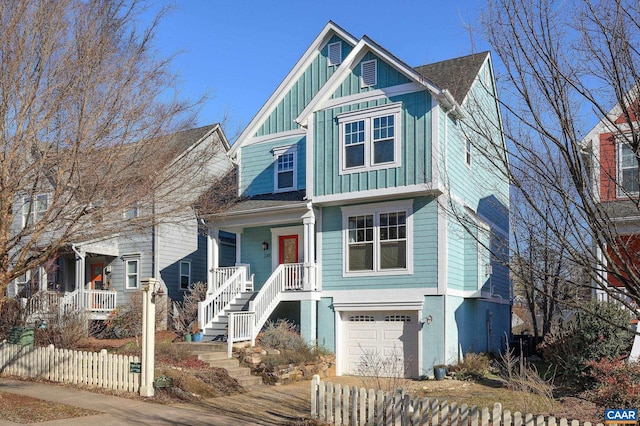 view of front of house featuring a garage