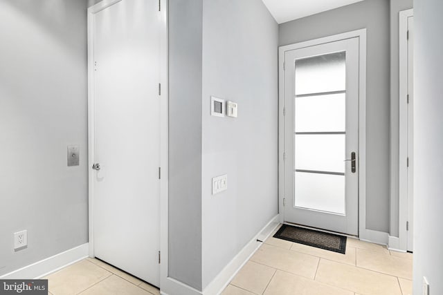 view of tiled foyer entrance