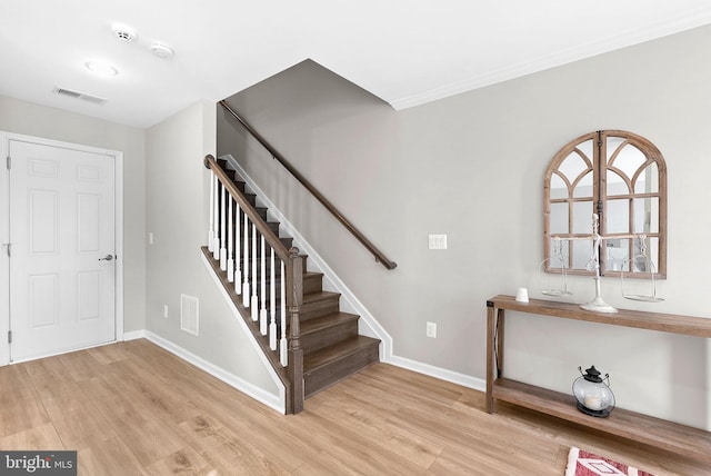 foyer entrance featuring light hardwood / wood-style flooring