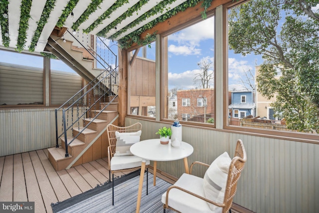 view of sunroom