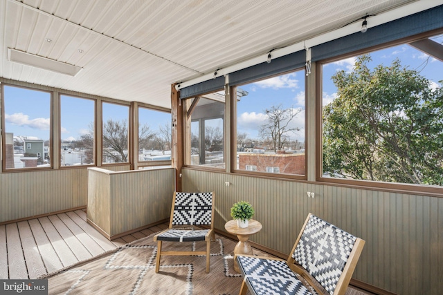 unfurnished sunroom with a wealth of natural light