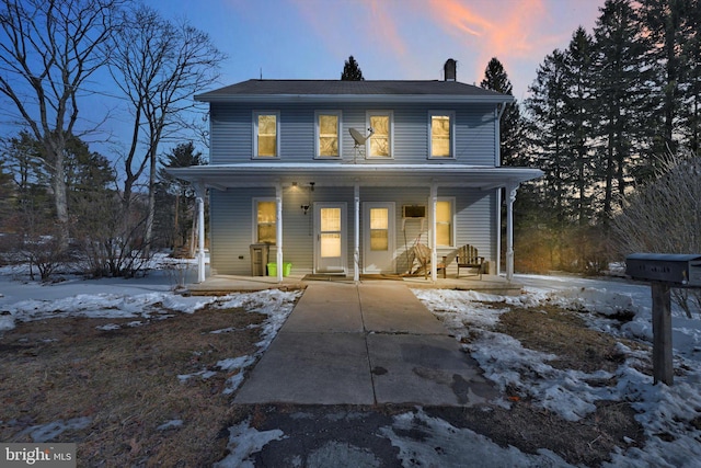 view of front of house featuring a porch