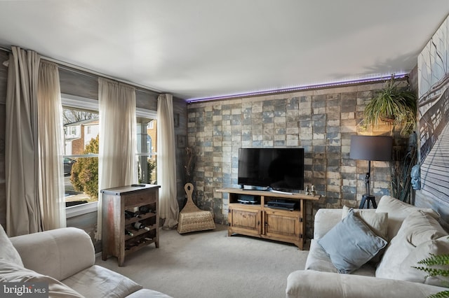 view of carpeted living room