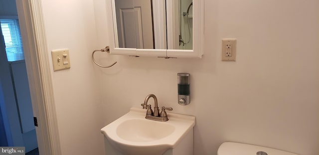 bathroom with sink and toilet