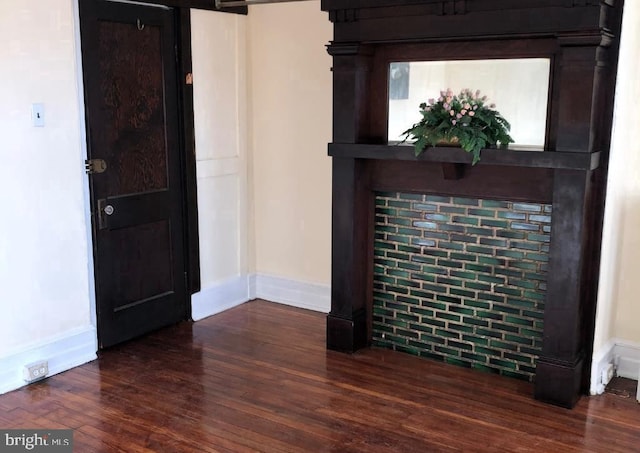 entryway featuring dark hardwood / wood-style flooring