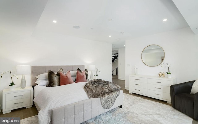 bedroom featuring light hardwood / wood-style flooring