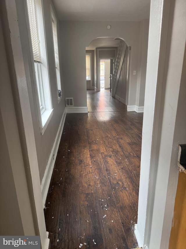 1904 E Orleans St, Philadelphia, PA 19134 - hall with dark hardwood / wood-style flooring