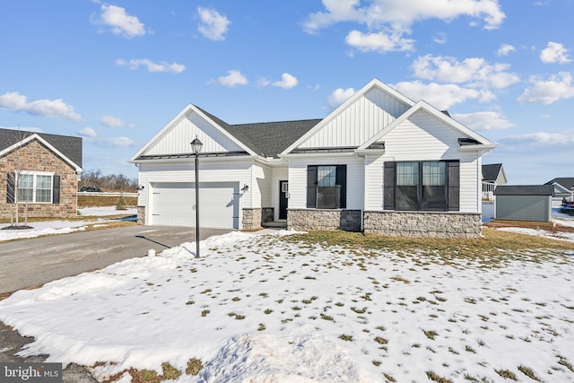 view of front of home with a garage