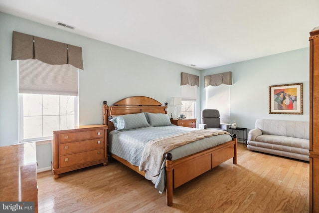 bedroom featuring light hardwood / wood-style floors