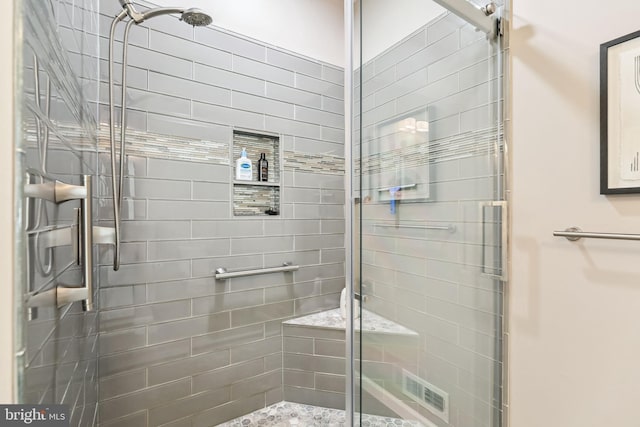 bathroom featuring walk in shower