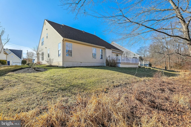 exterior space with a yard