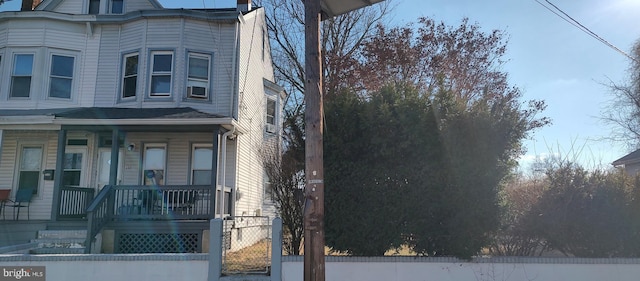 exterior space with a porch