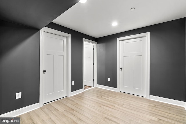 interior space featuring light hardwood / wood-style flooring