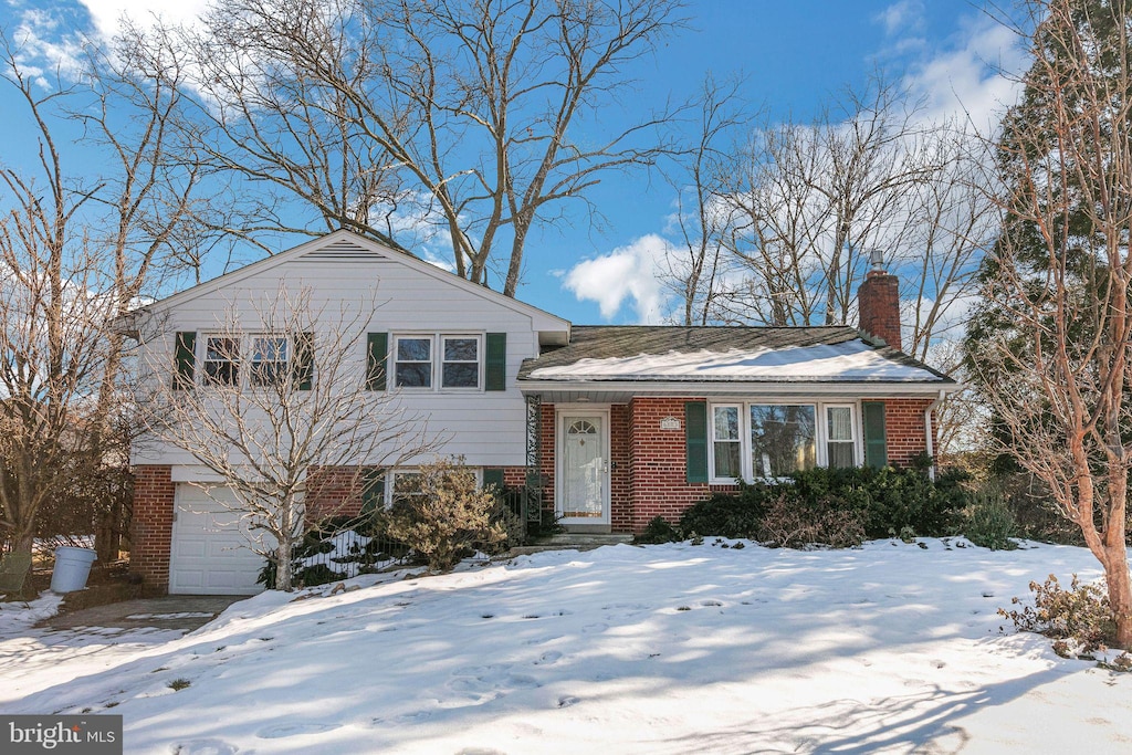 tri-level home with a garage