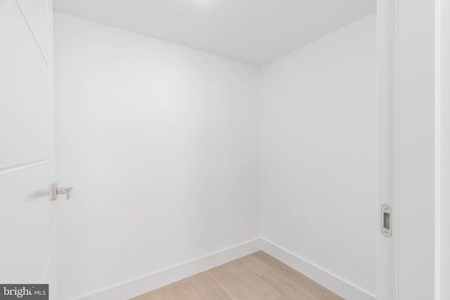 unfurnished room featuring light wood-type flooring