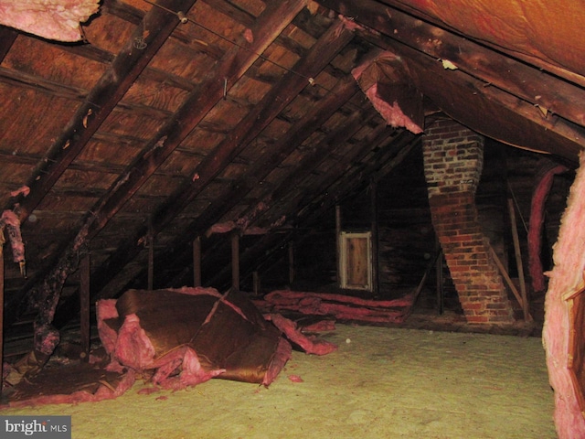 view of attic