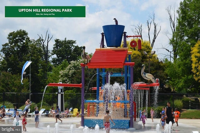 community play area with fence