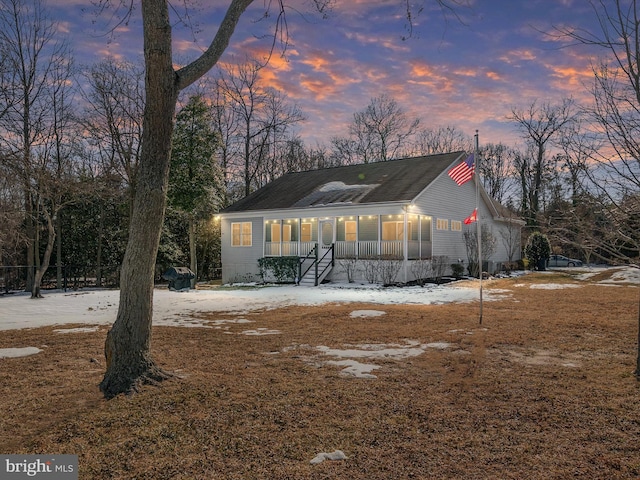 view of front of property with a porch