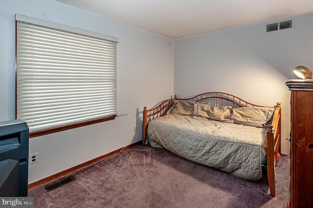 bedroom with carpet