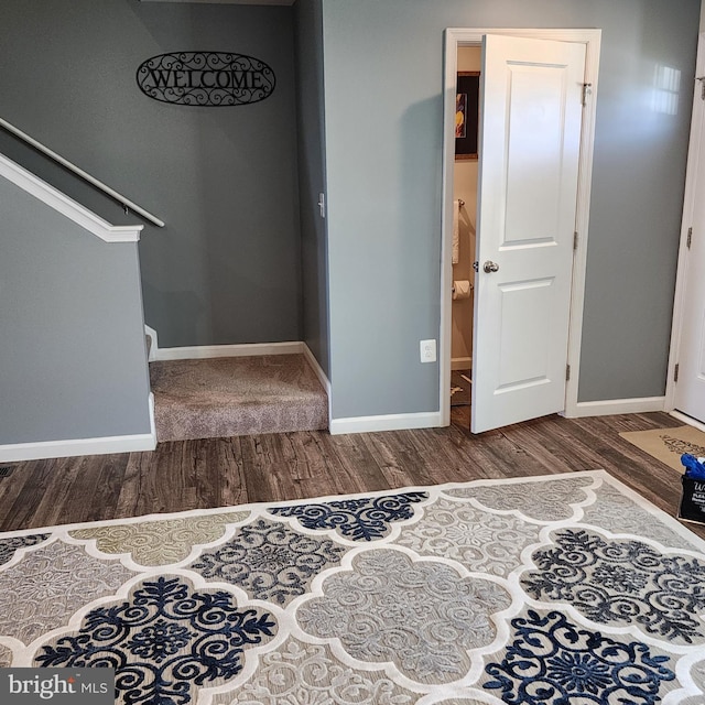 interior space featuring hardwood / wood-style flooring