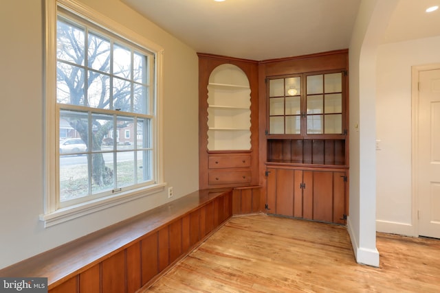 interior space featuring light hardwood / wood-style flooring