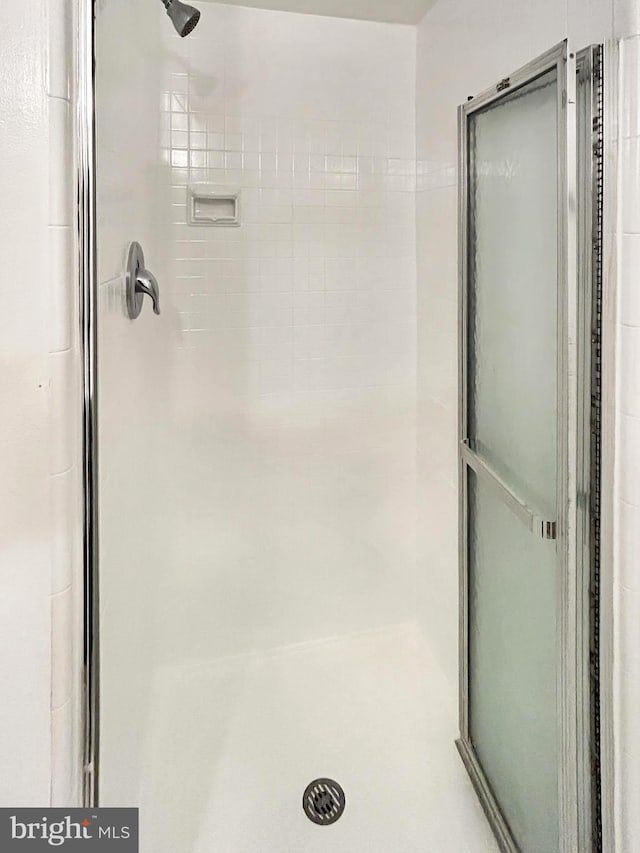 full bathroom featuring a shower stall