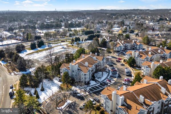 aerial view with a residential view