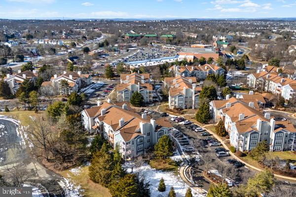 aerial view with a residential view