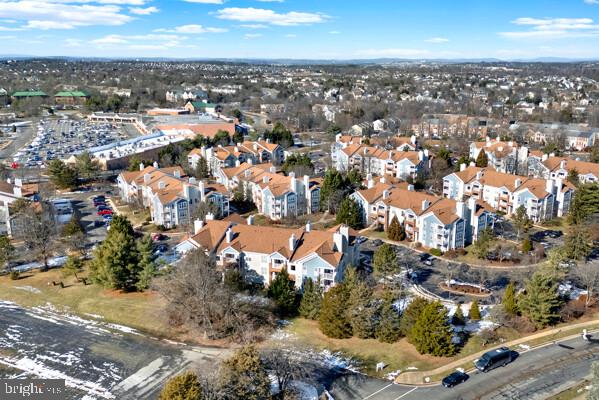 aerial view with a residential view