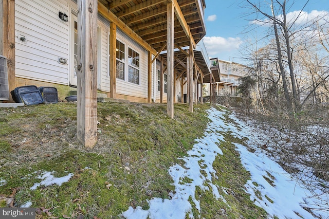 view of snowy yard