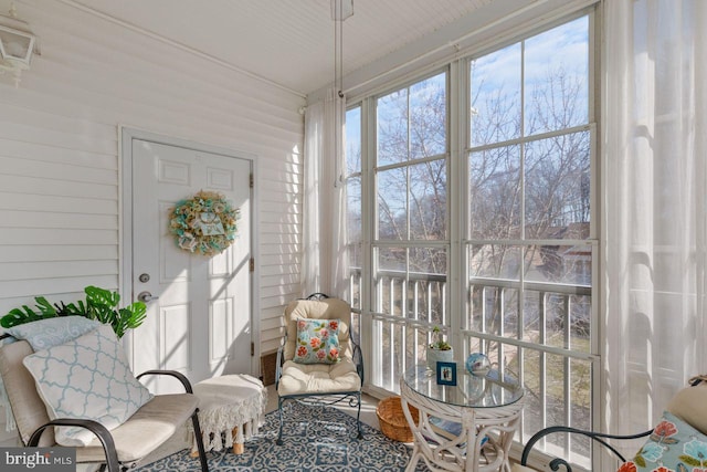 view of sunroom / solarium