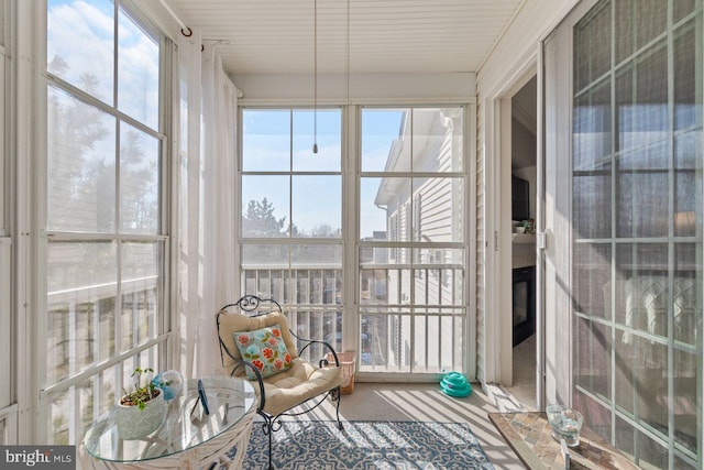 view of sunroom / solarium