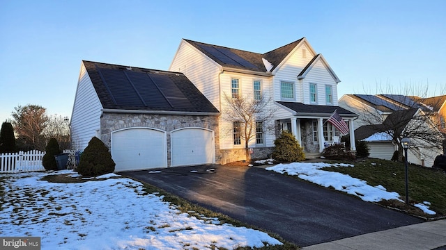 view of property featuring a garage