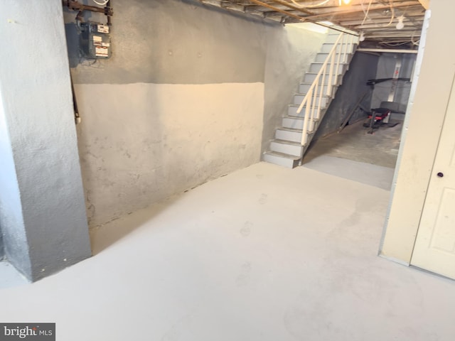 view of basement