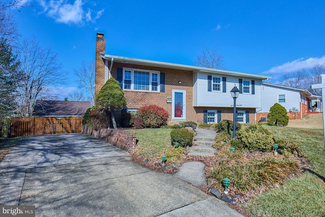 view of split foyer home