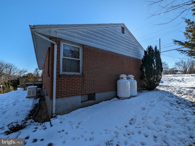 view of snowy exterior